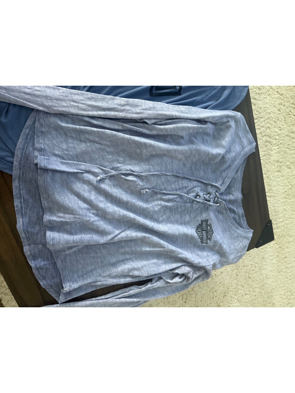 Harley Davidson lotBlue long sleeve jacket and tank size L - Picture 5 of 6